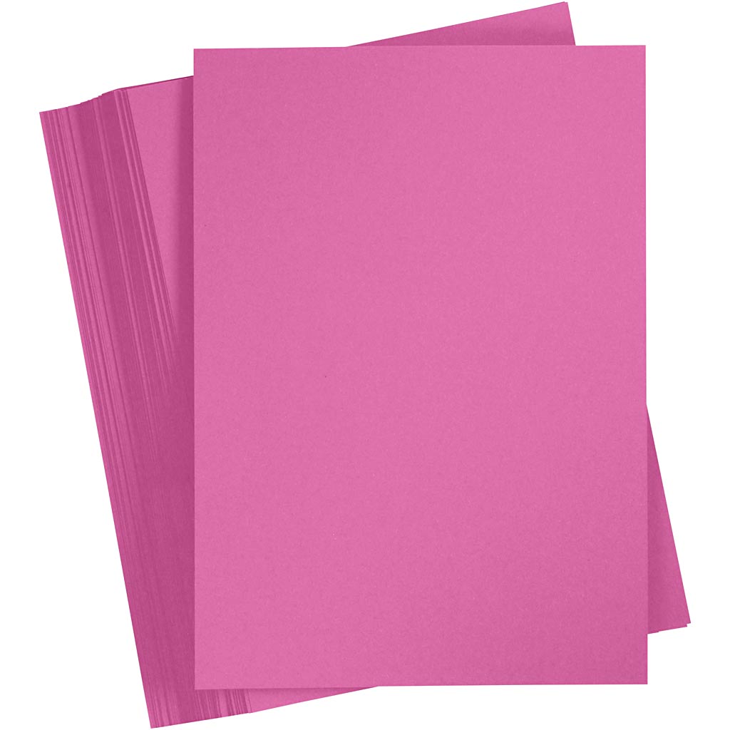 Creativ company gekleurd karton, a4, vel 210x297 mm, 180 gr, roze, 100 vel 1 doos