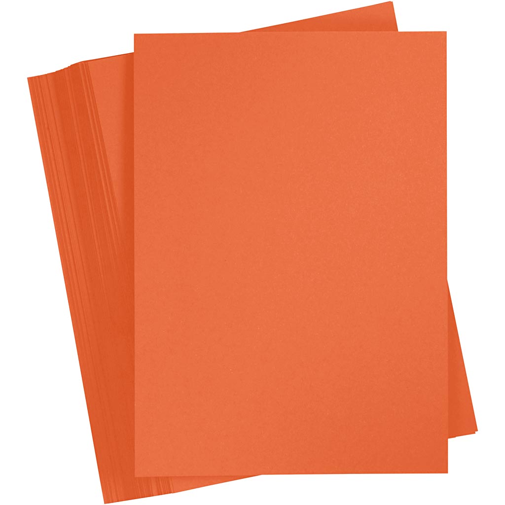 Creativ company gekleurd karton, a4, vel 210x297 mm, 180 gr, oranje, 100 vel 1 doos