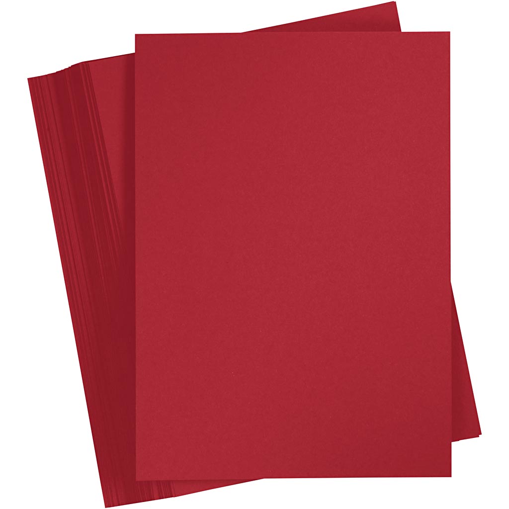 Creativ company gekleurd karton, a4, vel 210x297 mm, 180 gr, kerstrood, 100 vel 1 doos