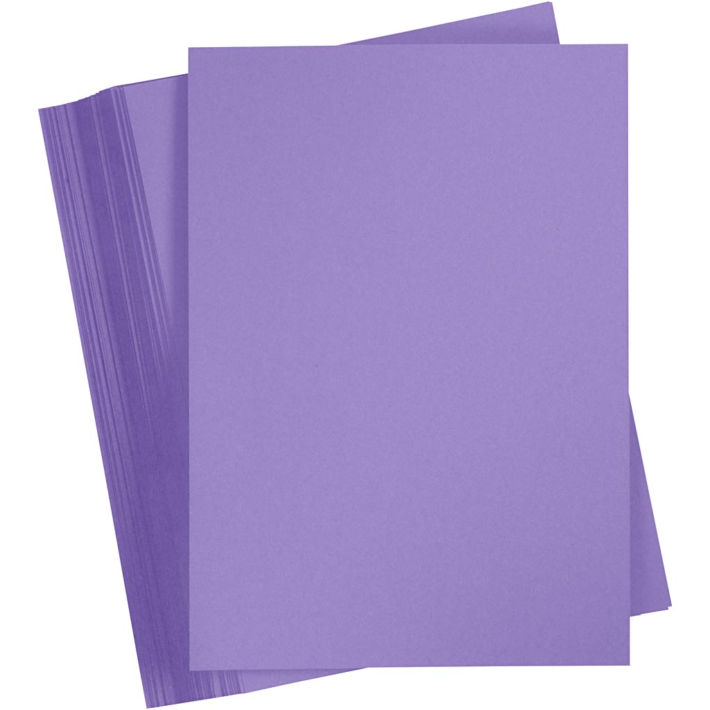Creativ company gekleurd karton, a4, vel 210x297 mm, 180 gr, paars, 100 vel 1 doos