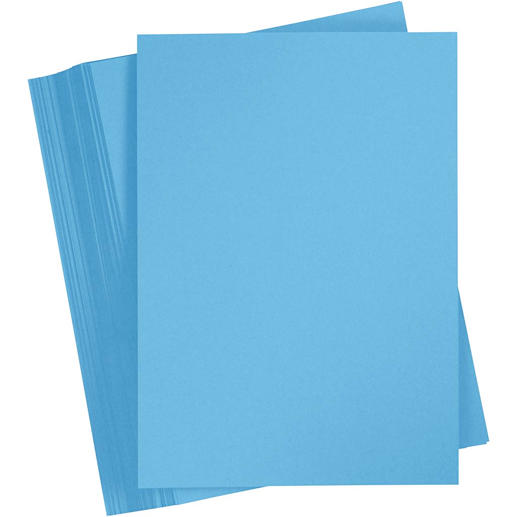 Creativ company gekleurd karton, a4, vel 210x297 mm, 180 gr, blauw, 100 vel 1 doos