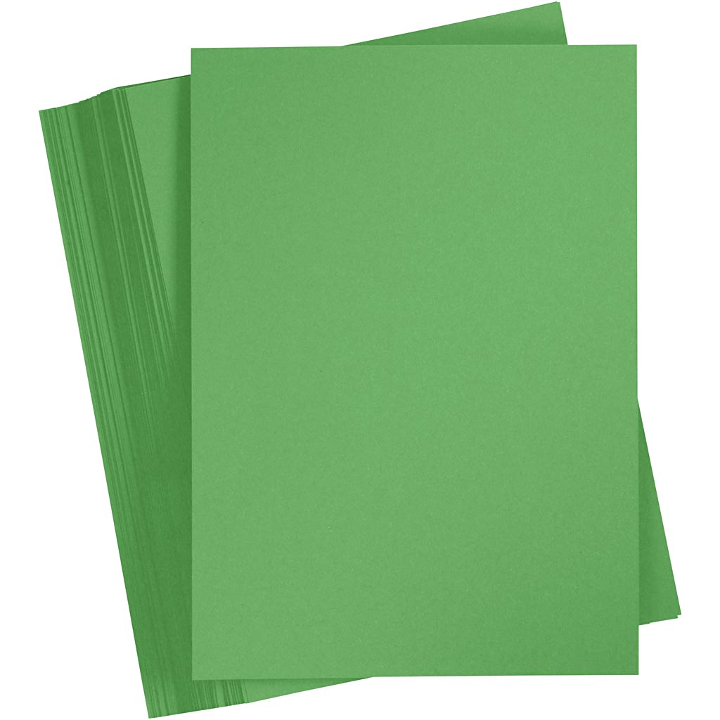 Creativ company gekleurd karton, a4, vel 210x297 mm, 180 gr, gras groen, 100 vel 1 doos