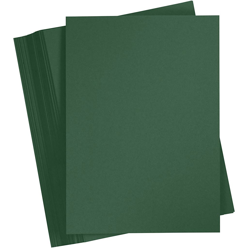 Creativ company gekleurd karton, a4, vel 210x297 mm, 180 gr, donkergroen, 100 vel 1 doos