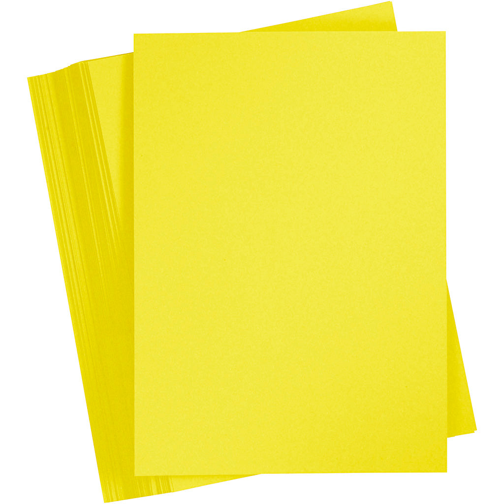 Creativ company gekleurd karton, a6, vel 105x148 mm, 180 gr, sun yellow, 100 vel 1 doos