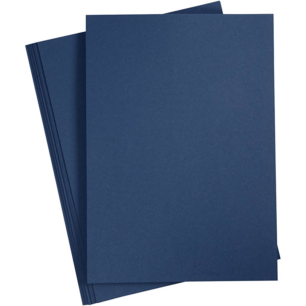 Creativ company karton, a4, vel 210x297 mm, 220 gr, blauw, 10 stuk 1 doos