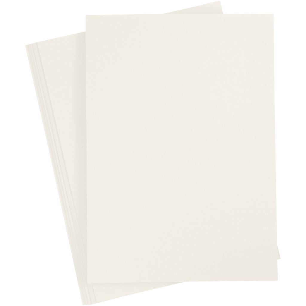 Creativ company karton, a4, vel 210x297 mm, 220 gr, off-white, 10 stuk 1 doos