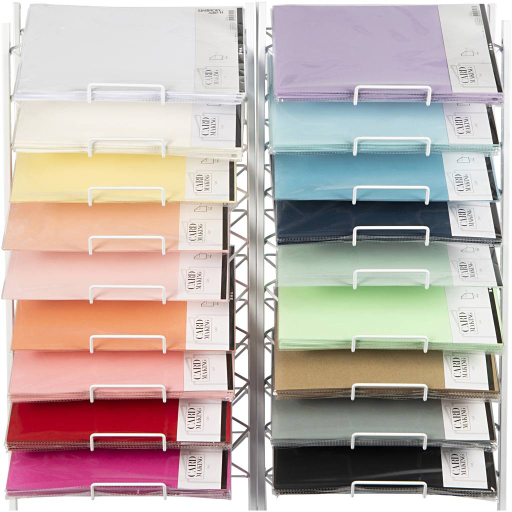 Creativ company karton, a4, vel 210x297 mm, 210+220 gr, diverse kleuren, 18x10 doos 1 doos