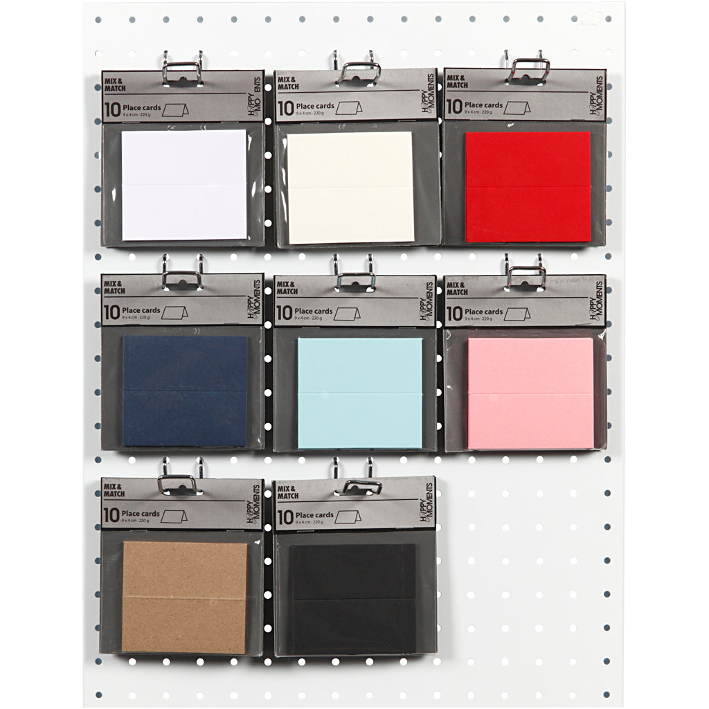 Creativ bedrijfsnaamkaarten, afm 9x4 cm, 220 gr, diverse kleuren, 8x10 doos 1 doos
