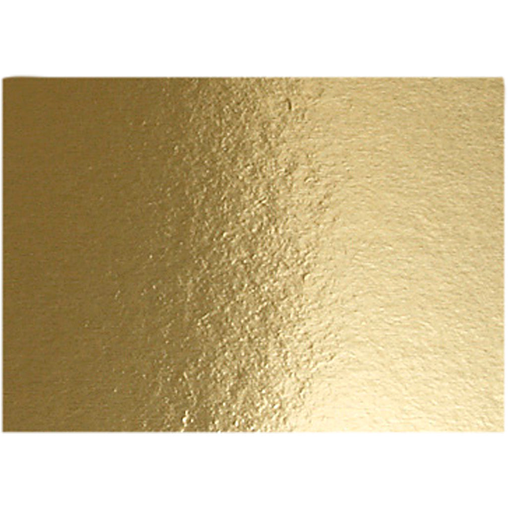 Creativ company metallic foliekarton, a4, vel 210x297 mm, 280 gr, goud, 10 vel 1 doos