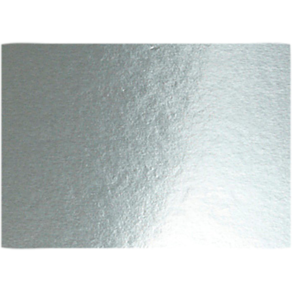 Creativ company metallic foliekarton, a4, vel 210x297 mm, 280 gr, zilver, 10 vel 1 doos