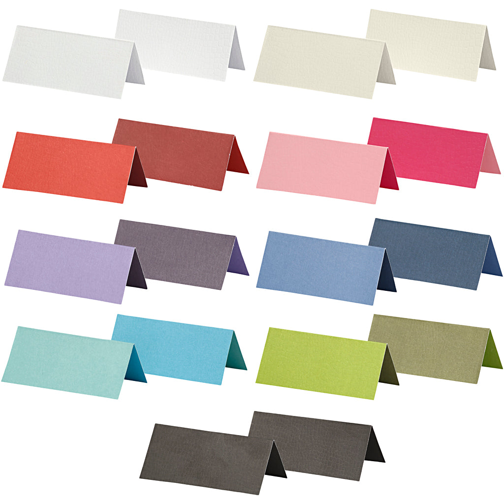 Creativ company naamkaarten, afm 9x4 cm, inhoud kan variëren , 250 gr, diverse kleuren, 30 doos 1 doos