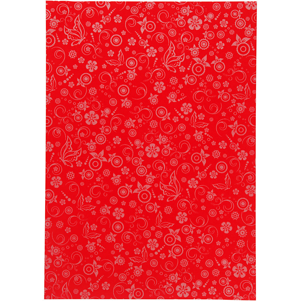 Creativ company papier, a4, vel 210x297 mm, 80 gr, rood, 20 vel 1 doos