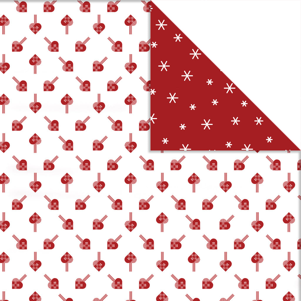 Vivi gade design papier, harten ijskristallen, vel 30,5x30,5 cm, 180 gr, 3 vel 1 doos