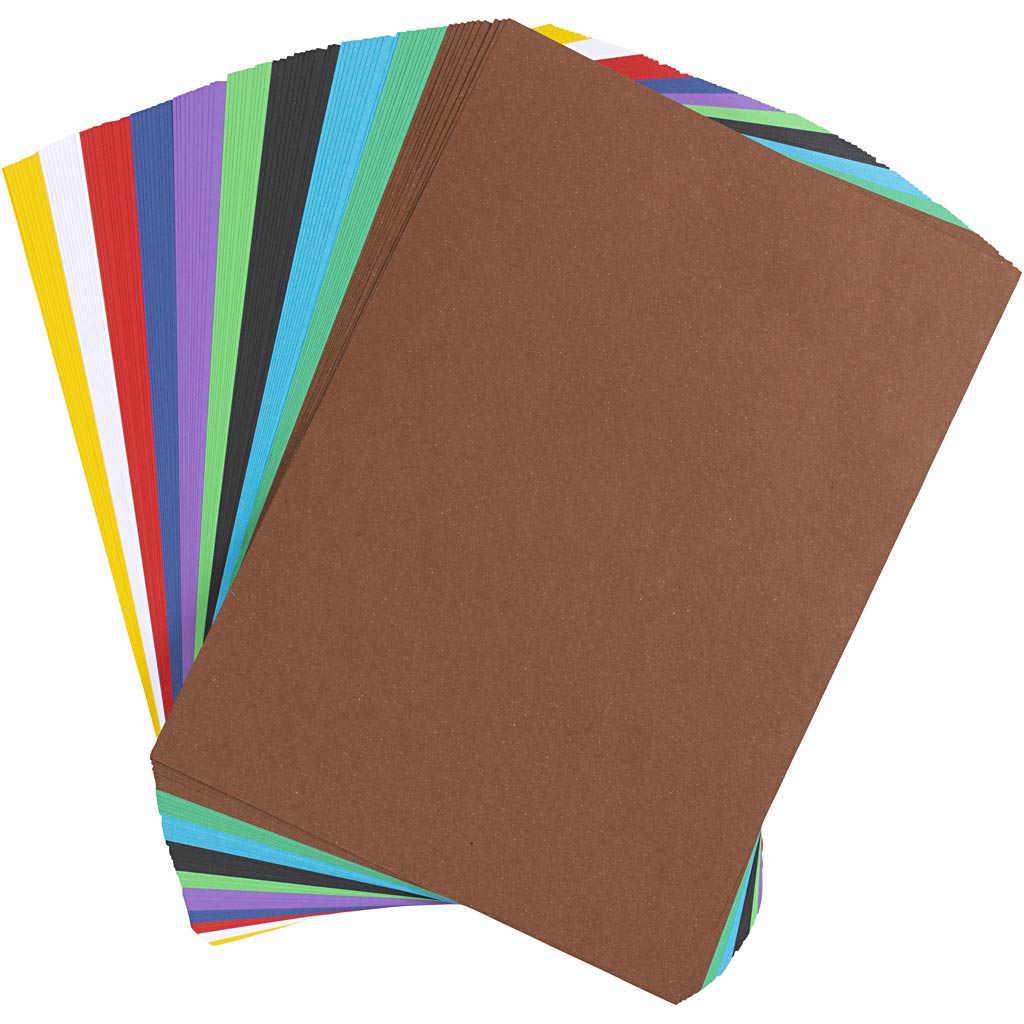Creativ company creatief papier, afm a4, 120 gr, diverse kleuren, 100 vel 1 doos