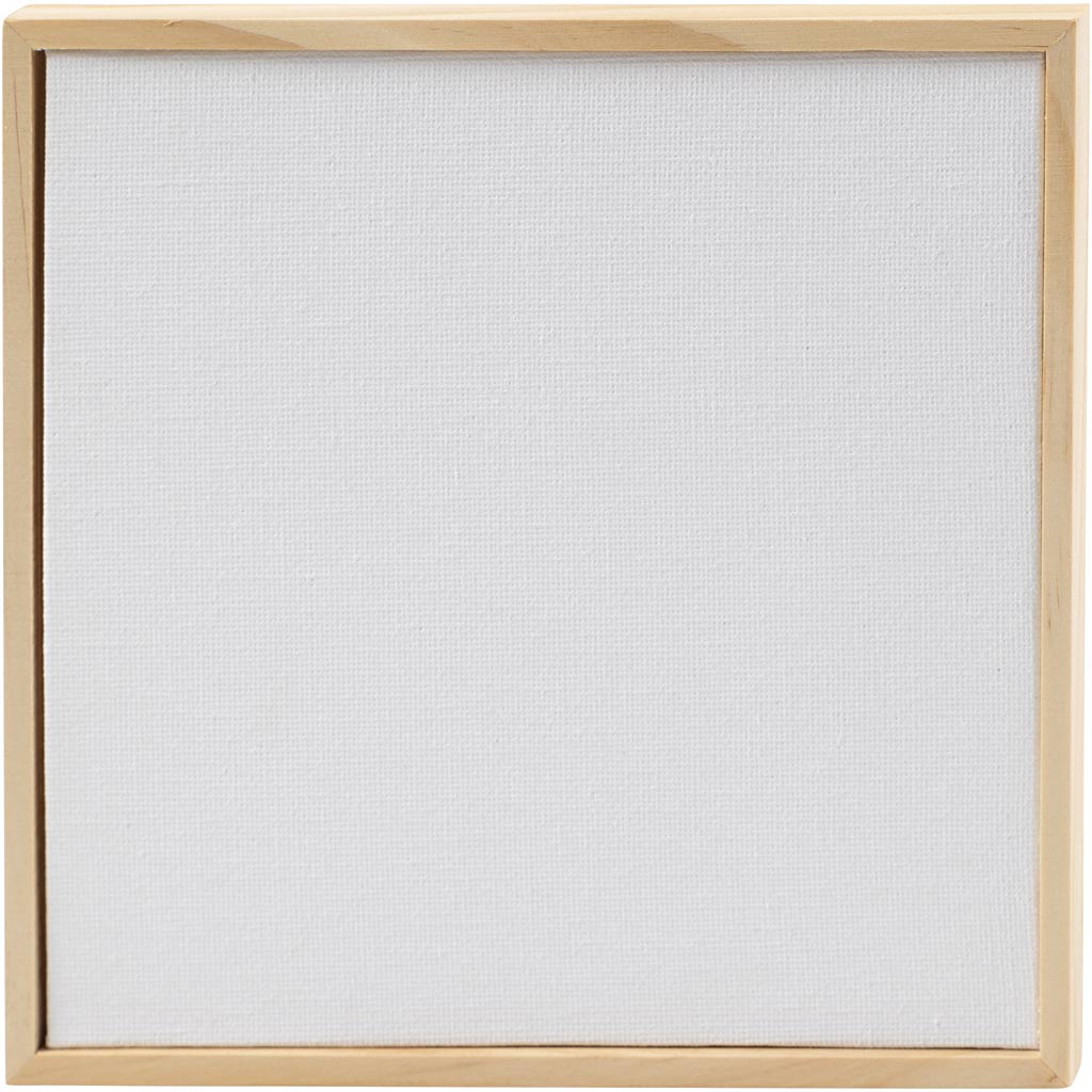 Creativ company canvas paneel met lijst, afm 15,8x15,8 cm, 280 gr, wit, 1 stuk