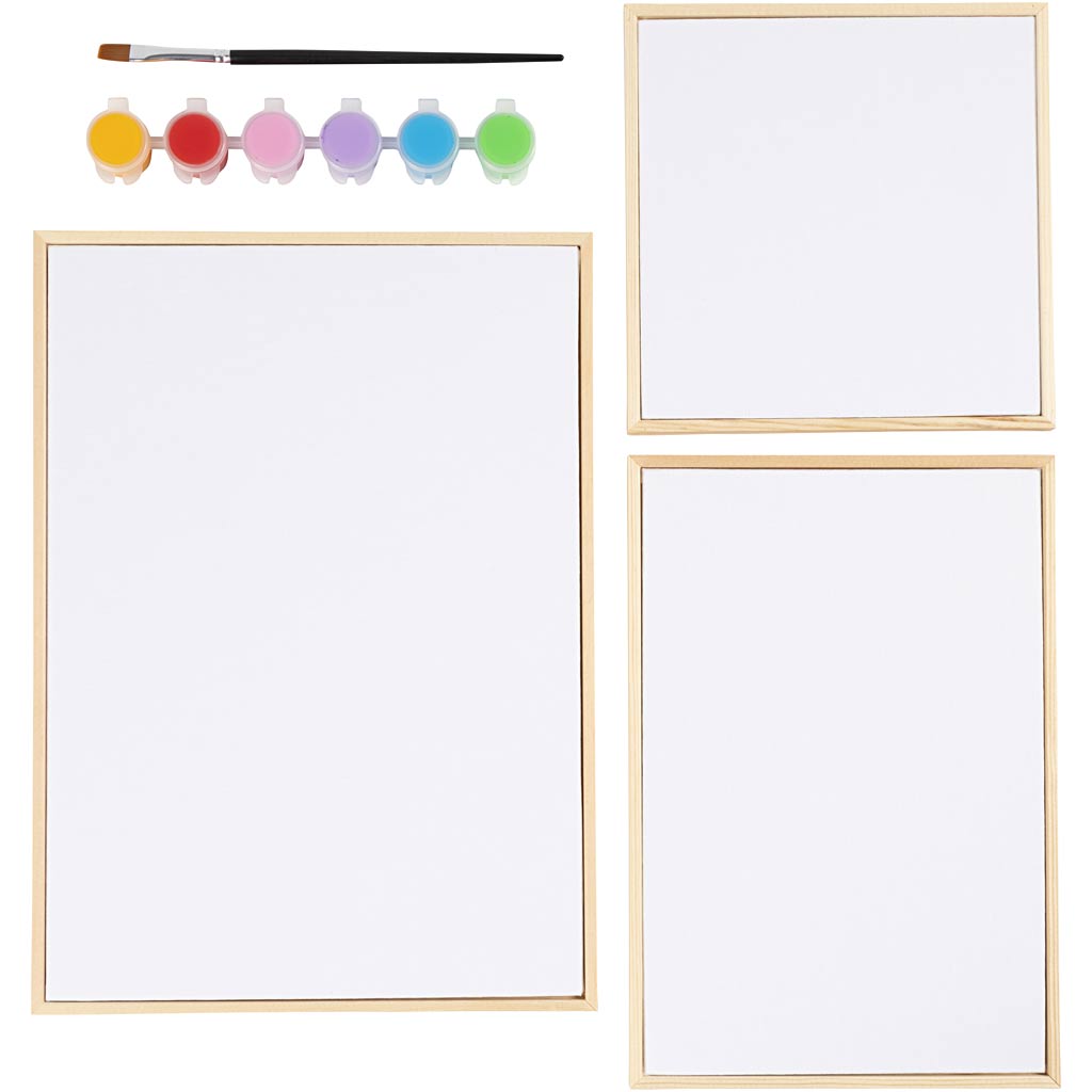 Creativ company set canvas panelen, kleurrijk, 1 doos
