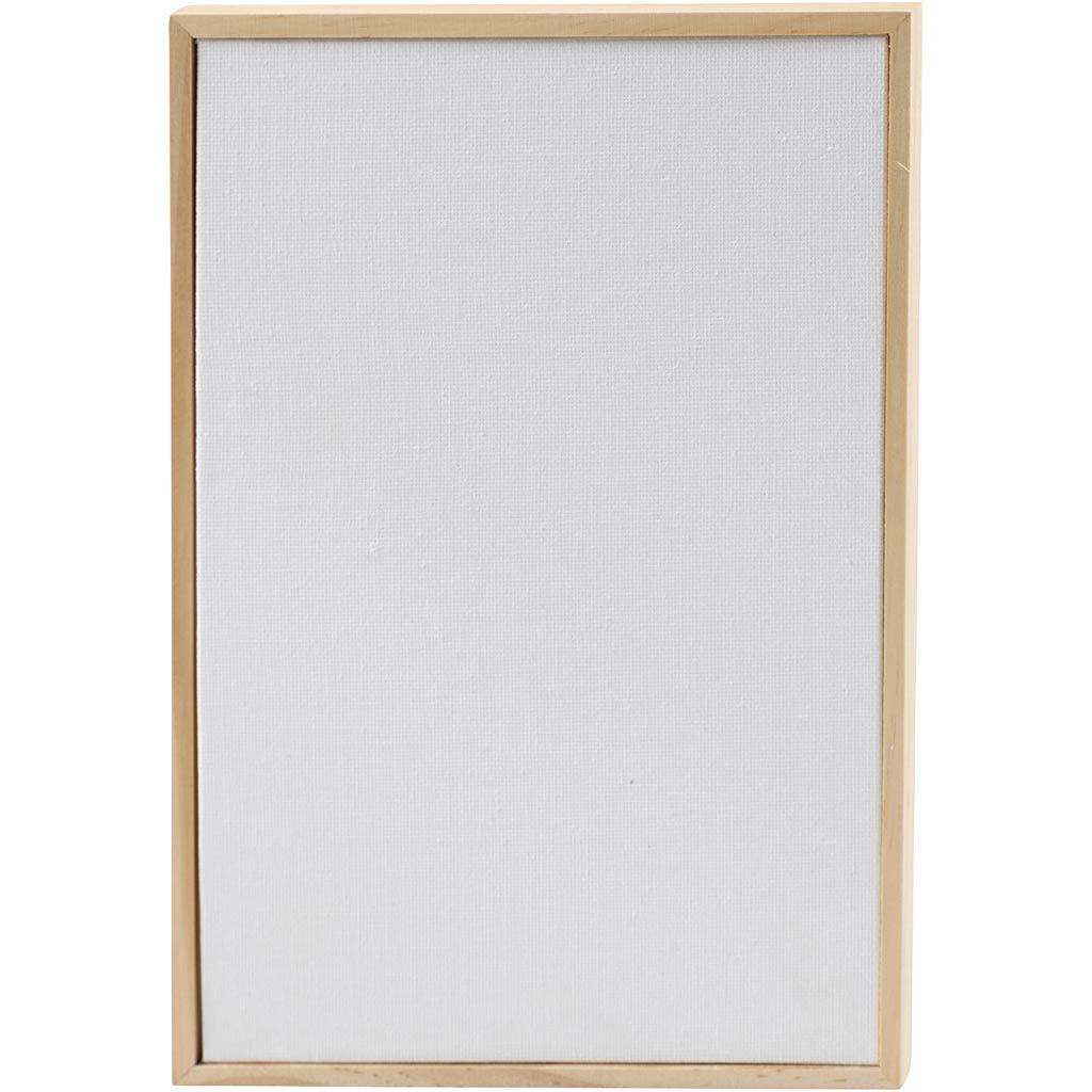 Creativ company canvas paneel met lijst, afm 15,8x23,8 cm, 280 gr, wit, 10 stuk 1 doos