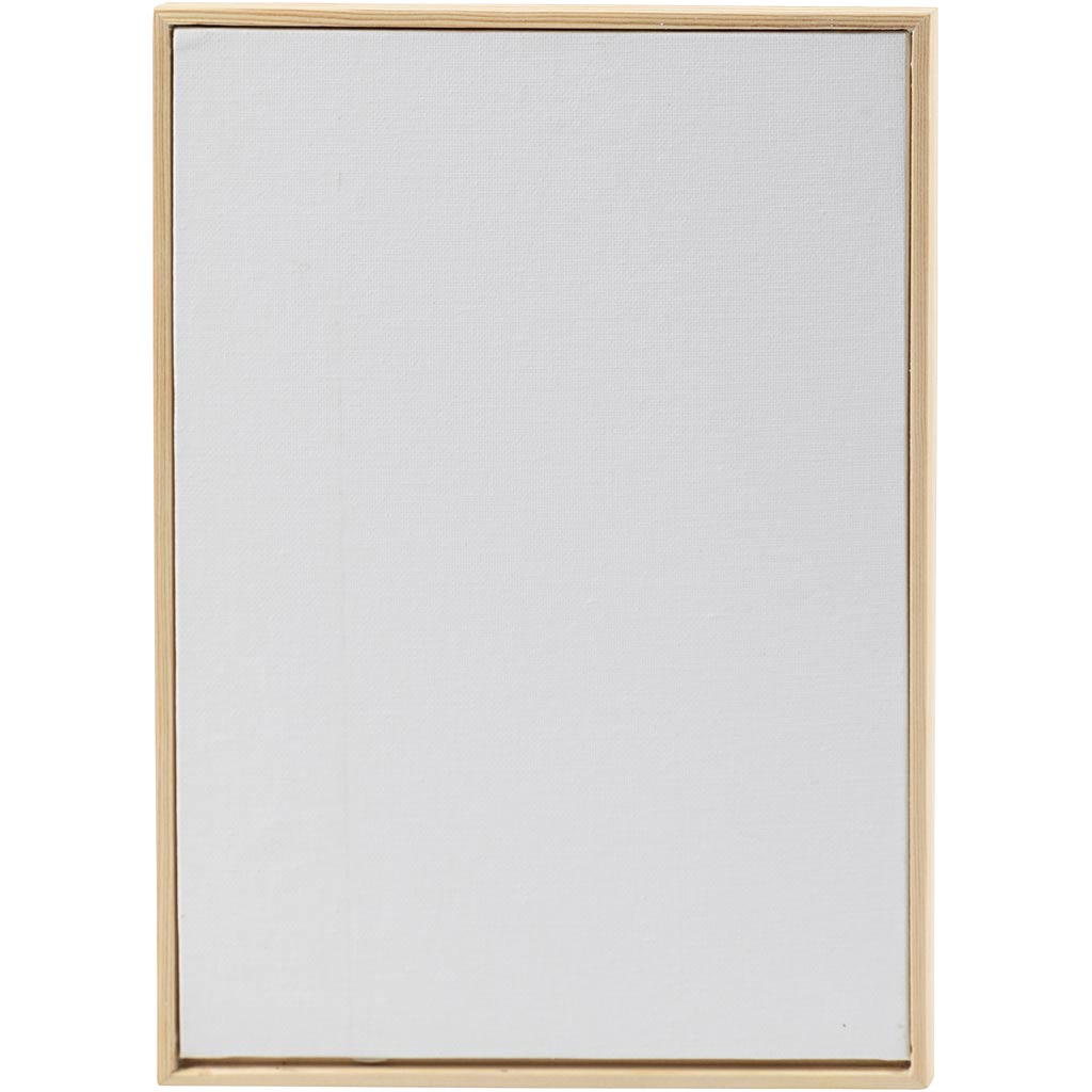 Creativ company canvas paneel met lijst, a4, afm 29,7x21 cm, 280 gr, wit, 10 stuk 1 doos