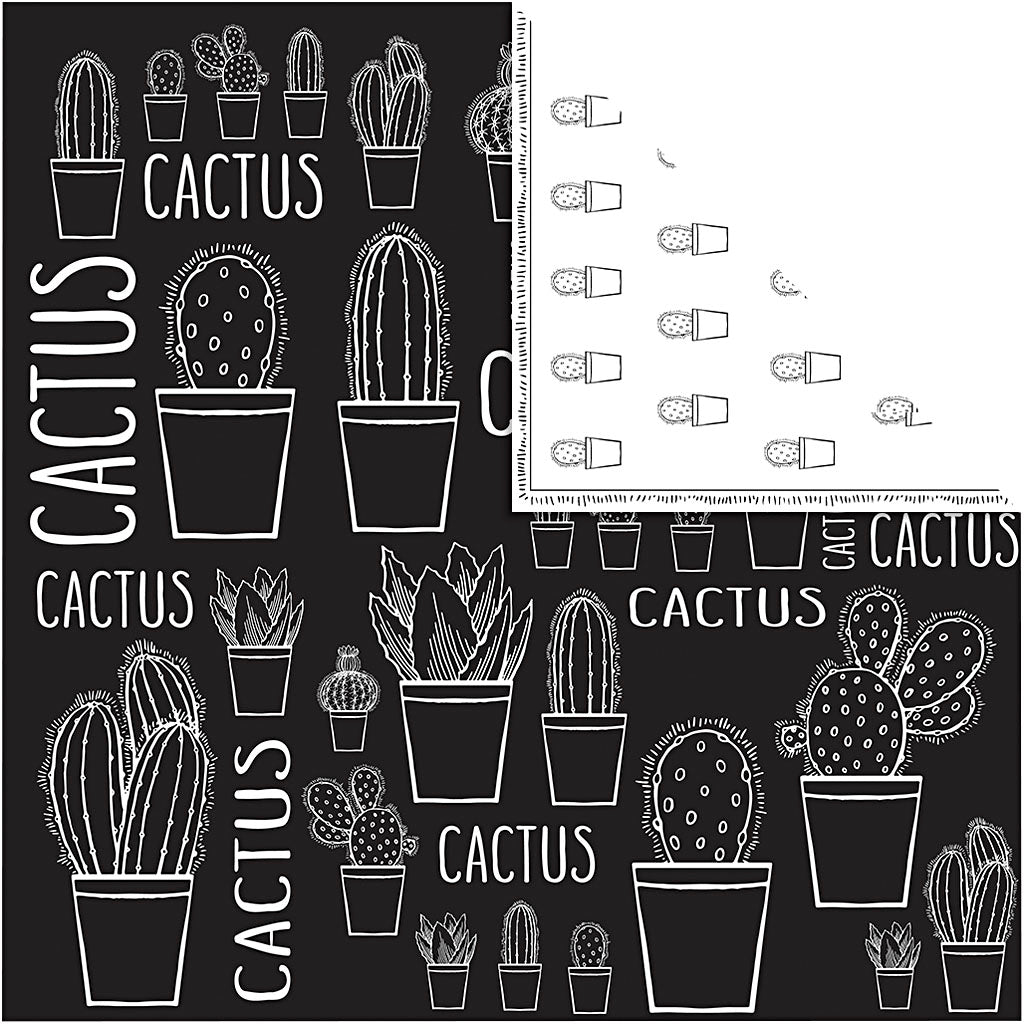 Vivi gade designpapier, cactus, 180 gr, 5 vel 1 doos