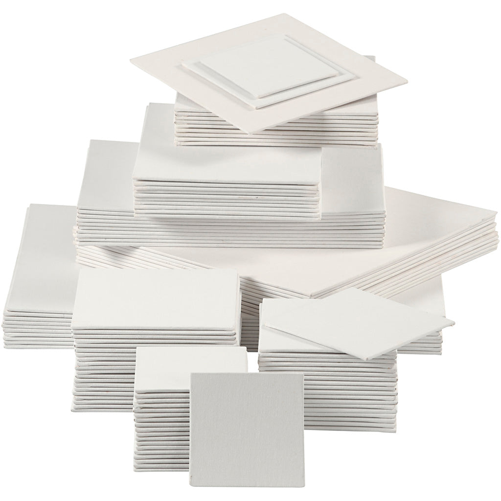 Creativ company canvas paneel, 280 gr, wit, 108 stuk 1 doos