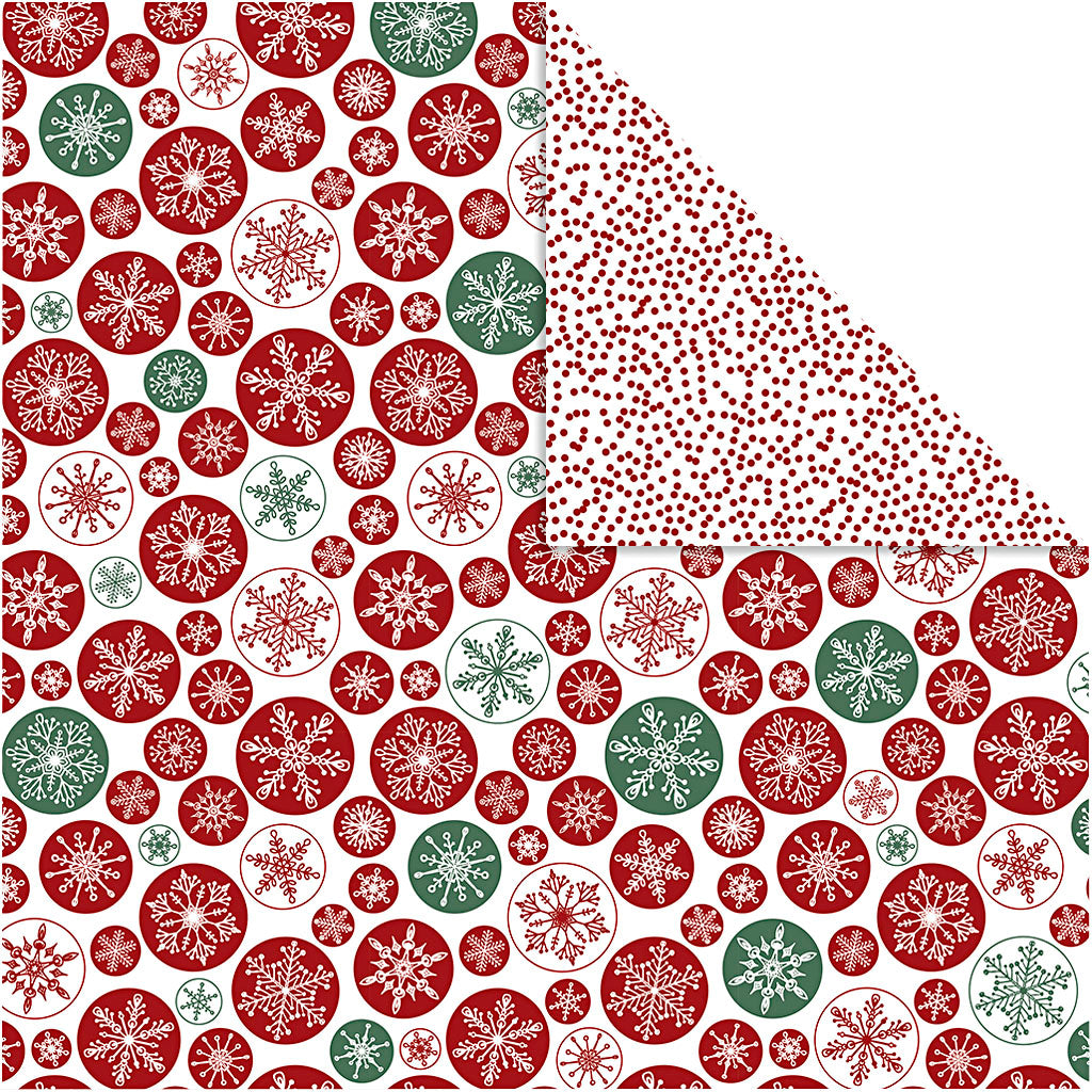 Vivi gade design papier, ijskristallen stippen, vel 30,5x30,5 cm, 180 gr, 5 vel 1 doos