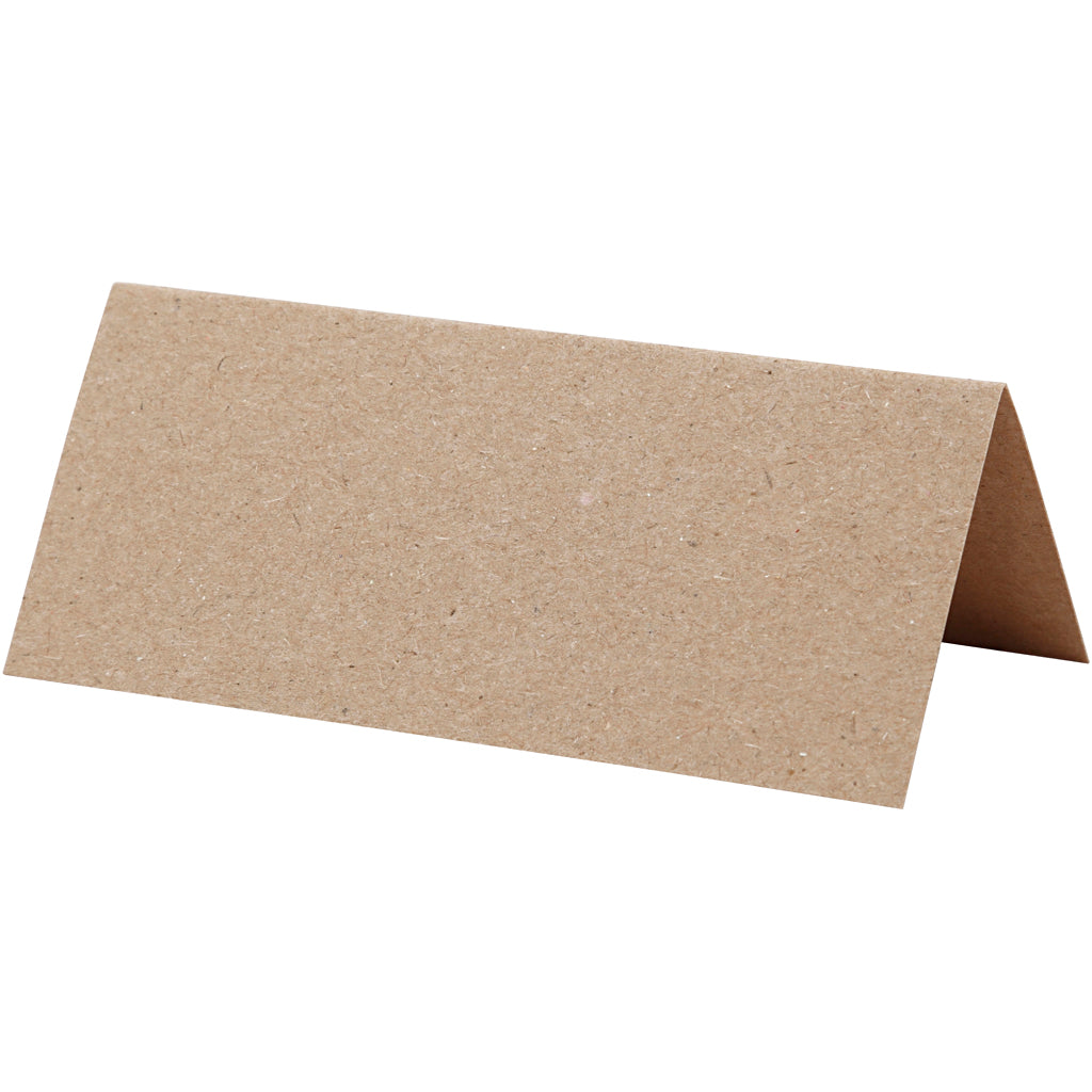 Creativ company naamkaarten, afm 9x4 cm, 220 gr, naturel, 20 stuk 1 doos