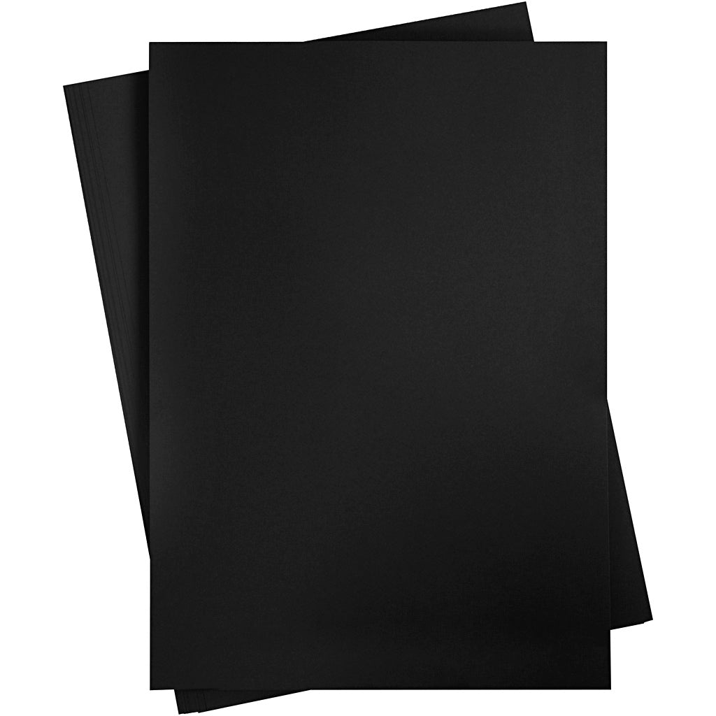 Creativ company karton, vel 50x70 cm, 270 gr, zwart, 10 vel 1 doos