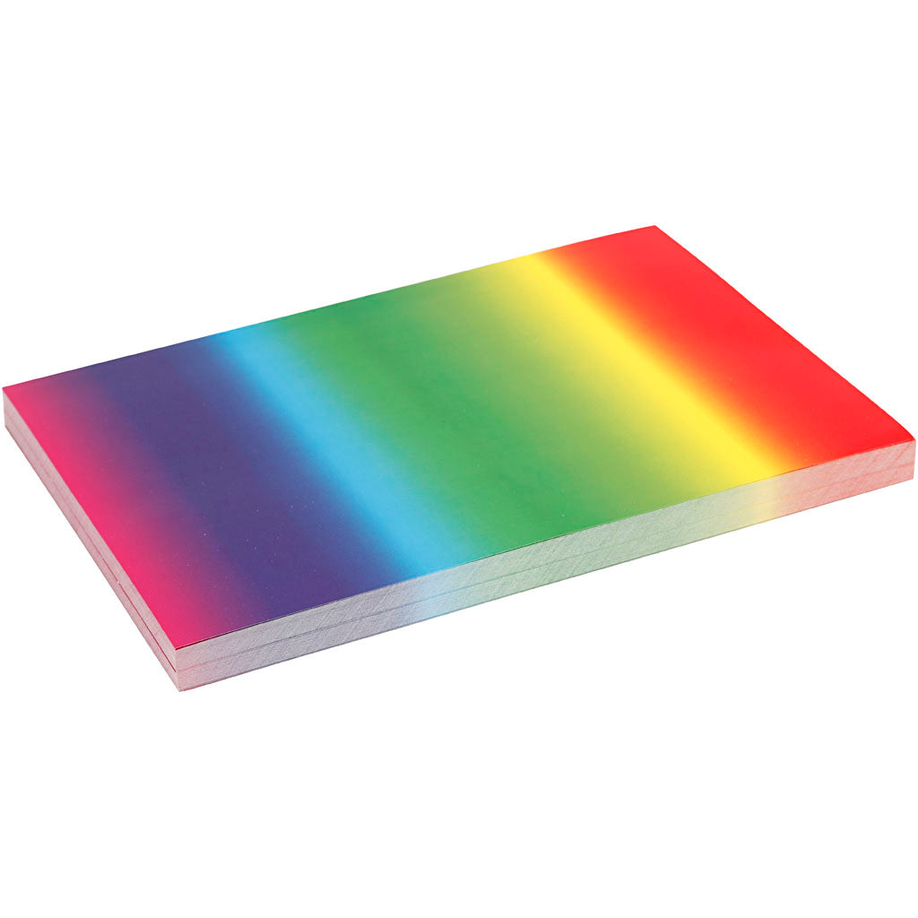 Creativ company regenboogpapier, a4, vel 210x297 mm, 180 gr, 100 vel 1 doos