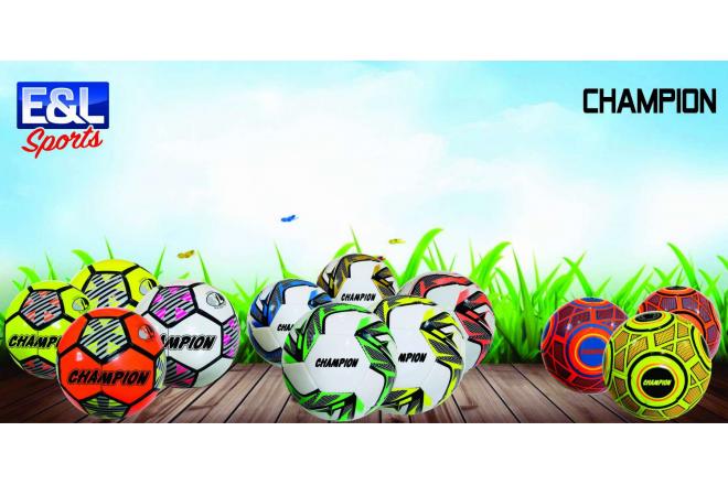 E l sports voetbal champion - verschillende prints - 320 gram - maat 5