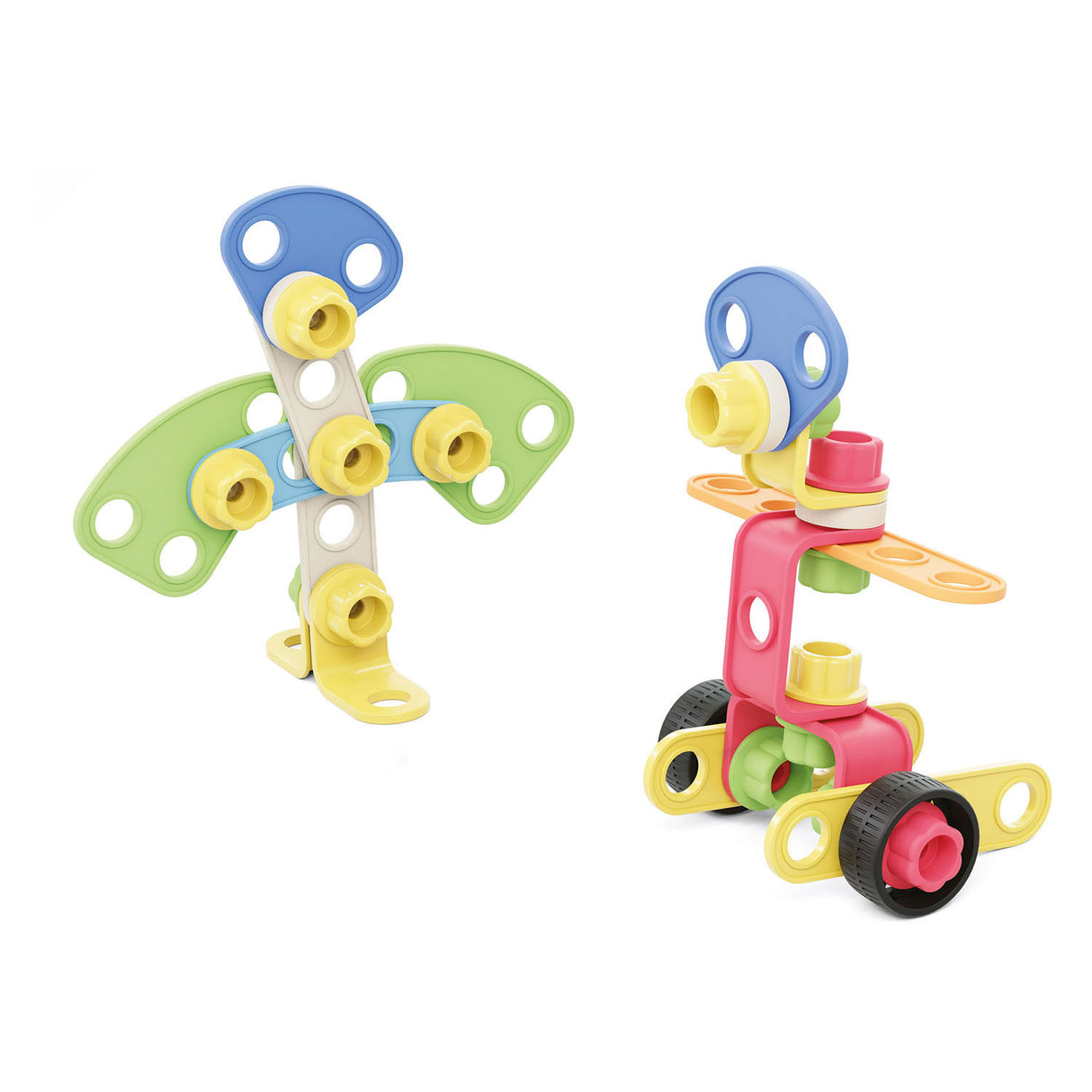 Quercetti tecno play eco constructie bouwset, 52dlg.