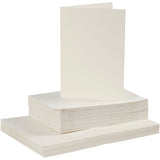 Creativ company kaarten en enveloppen, afmeting kaart 10,5x15 cm, afmeting envelop 11,5x16,5 cm, 110+220 gr, off-white, 50 set 1 doos