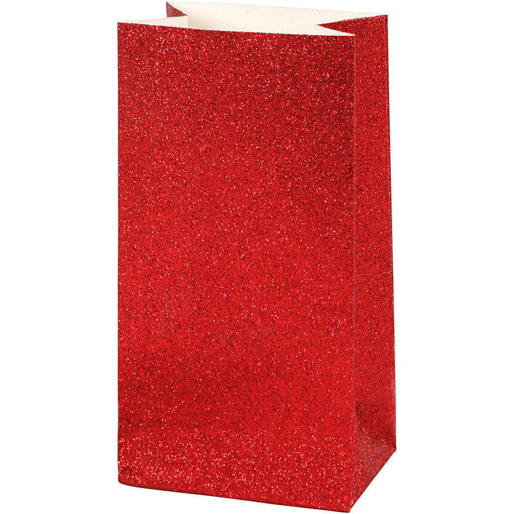 Vivi gade papieren zakken, h: 17 cm, afm 6x9 cm, 200 gr, rood, 8 stuk 1 doos