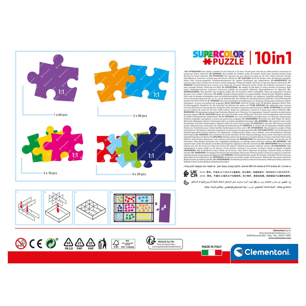 Clementoni puzzels paw patrol, 10in1