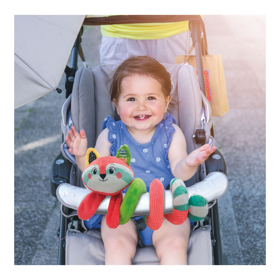 Clementoni baby stoffen kinderwagenspiraal wasbeer