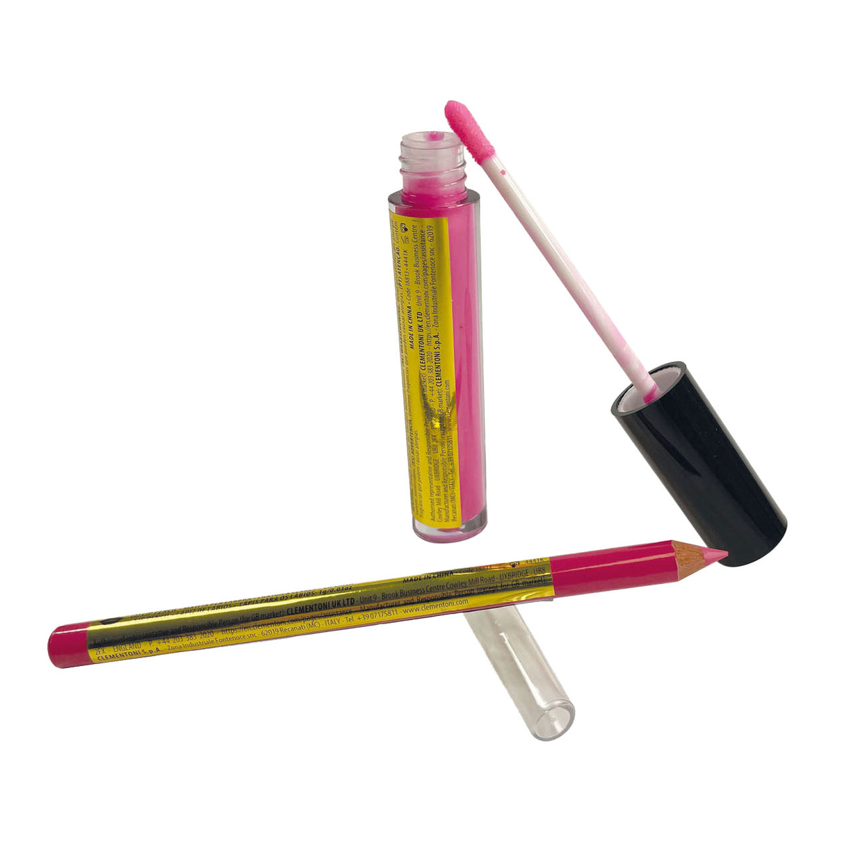 Clementoni crazy chic lipgloss en lippotlood pink power, 2st.