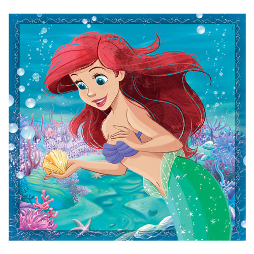 Disney clementoni legpuzzel super color vierkant prinses, 3x48st.