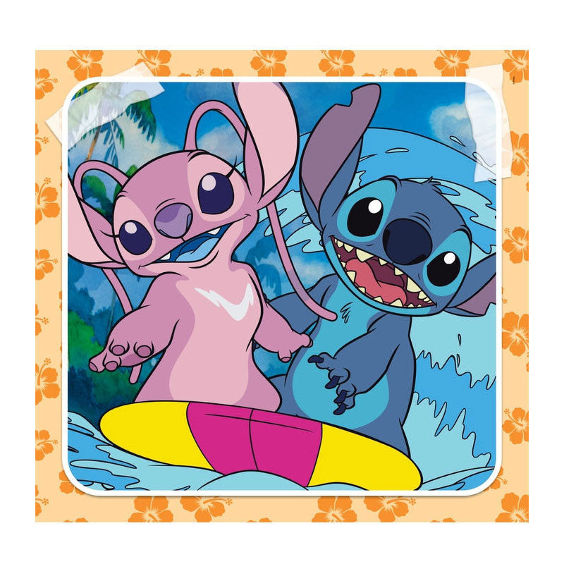 Clementoni legpuzzel super color vierkant disney stitch, 3x48st.
