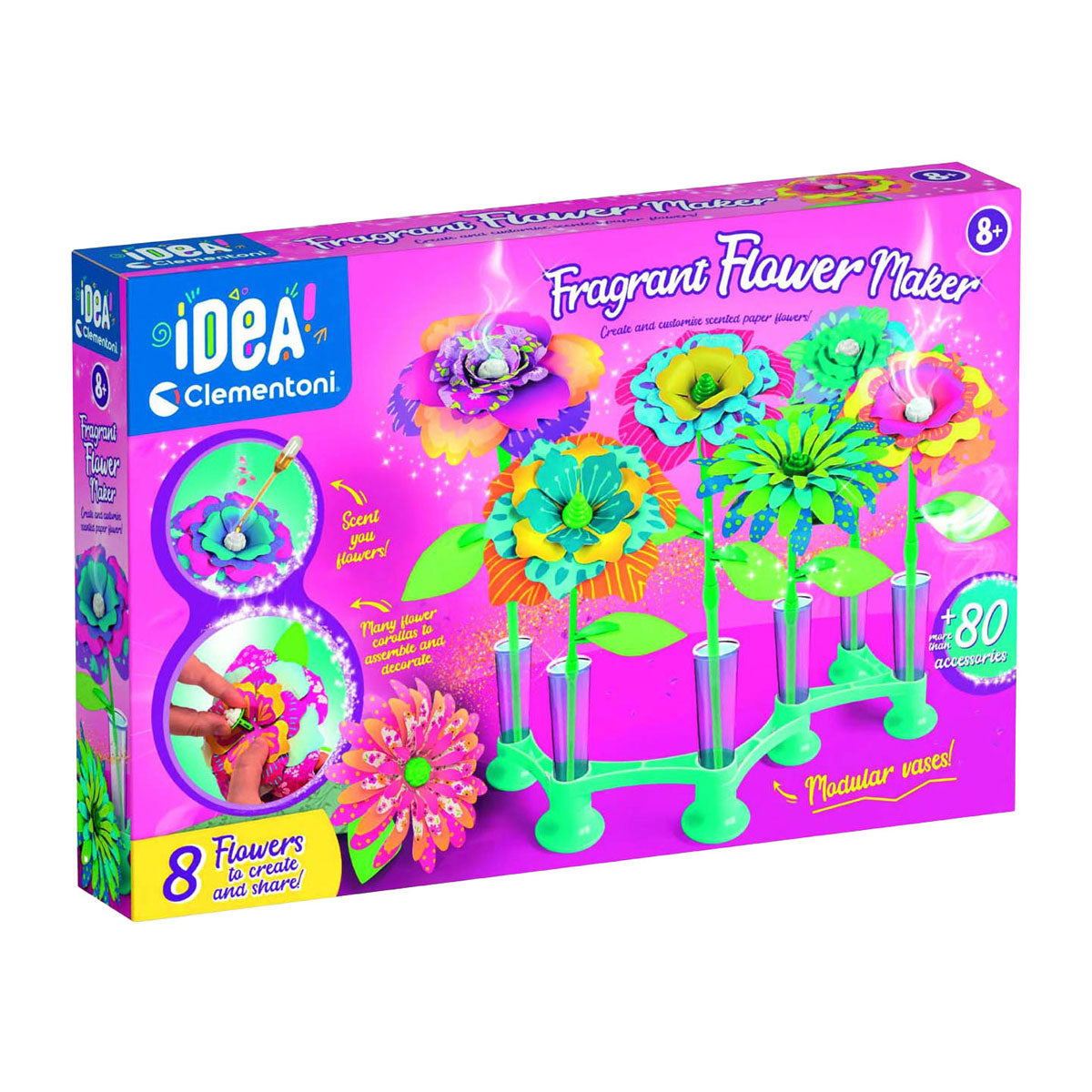 Clementoni idea geurbloemen maken knutselset, 8 bloemen