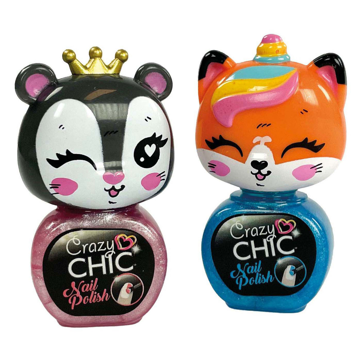 Clementoni crazy chic - nagellak dieren, 2st.