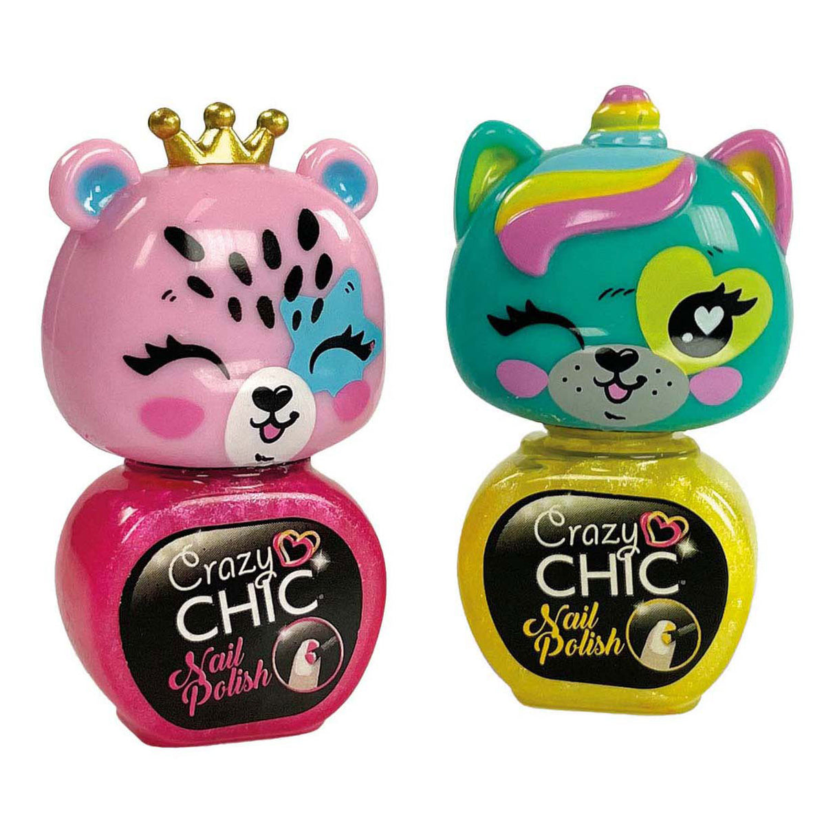 Clementoni crazy chic - nagellak dieren, 2st.