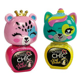 Clementoni crazy chic - nagellak dieren, 2st.