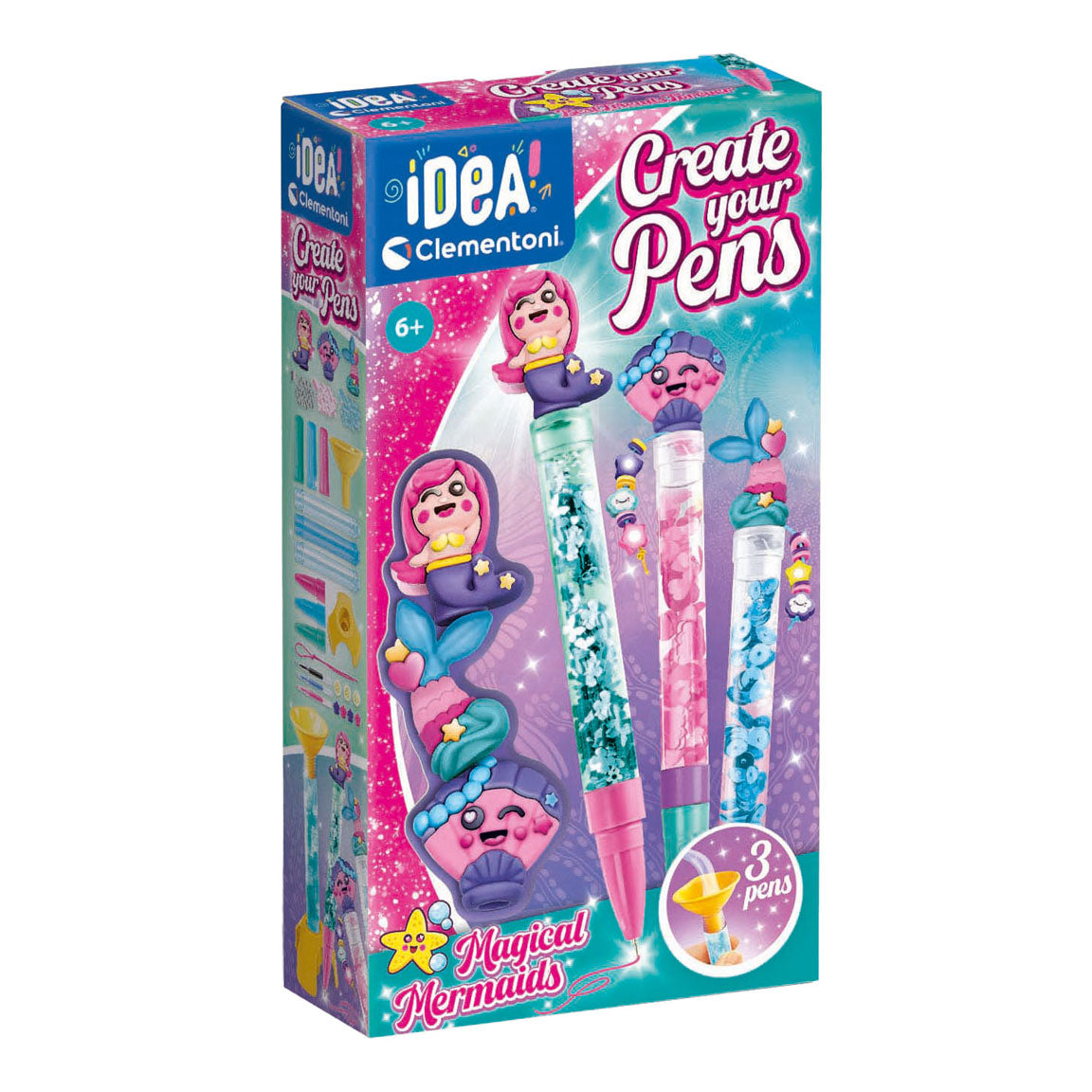 Clementoni idea maak je eigen pennen - magical mermaids