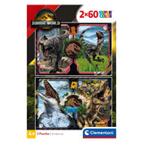 Clementoni puzzel jurassic world, 2x60st.