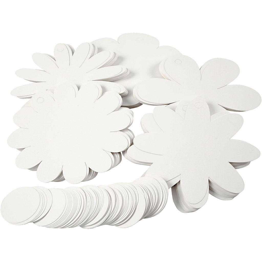 Creatief bedrijf bloemen, d 20 cm, 400 gr, wit, 5x20 stuk 1 doos