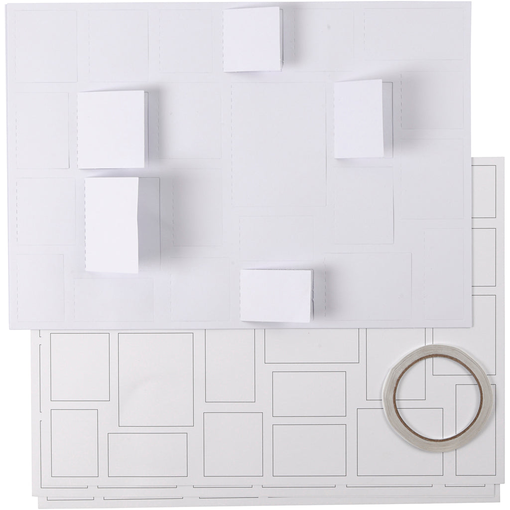 Creativ company kerstkalender, afm 30x42 cm, wit, 5 stuk 1 doos