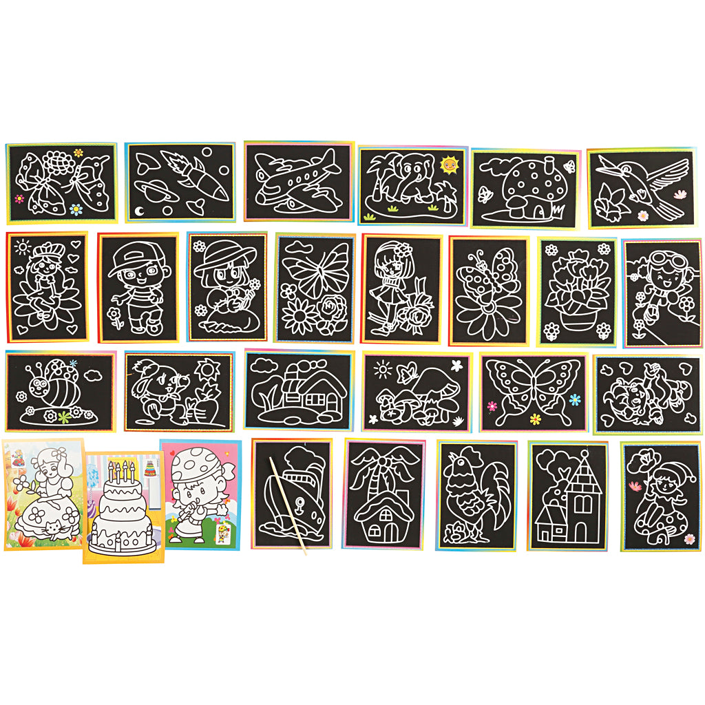 Creativ company krasplaatjes, afm 9x12 cm, 96 div 1 doos