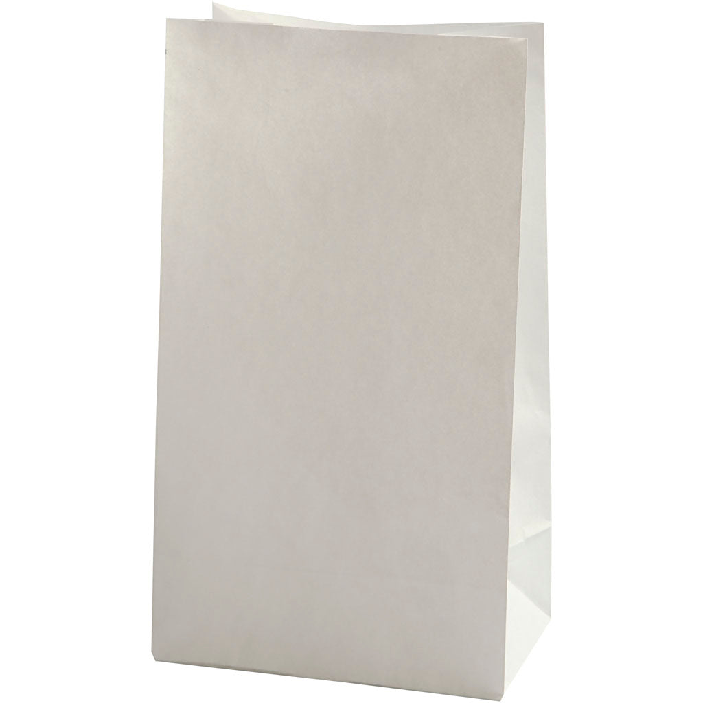 Creativ company papieren zakken, h: 27 cm, afm 9x15 cm, 46 gr, wit, 100 stuk 1 doos