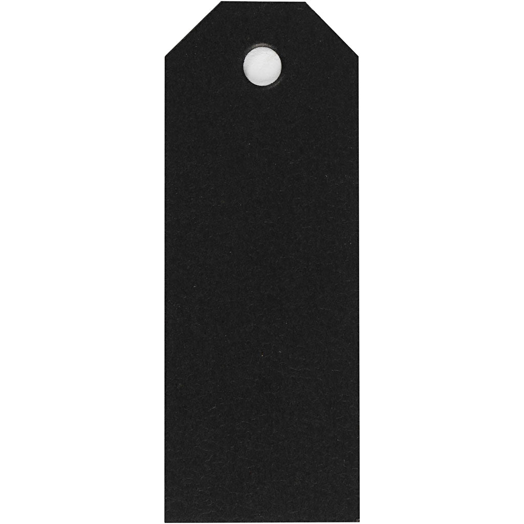 Creativ company manilla-labels, afm 3x8 cm, 220 gr, zwart, 20 stuk 1 doos