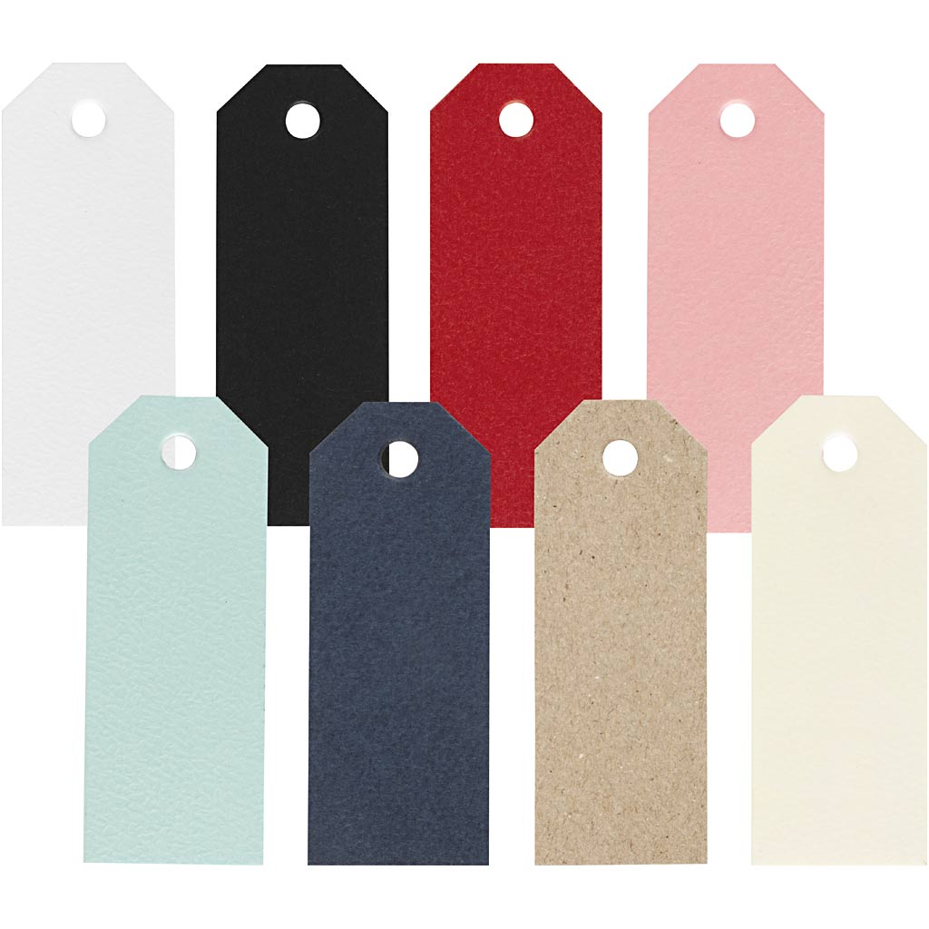 Creativ company manilla-labels, afm 3x8 cm, 220 gr, 16x20 stuk 1 doos