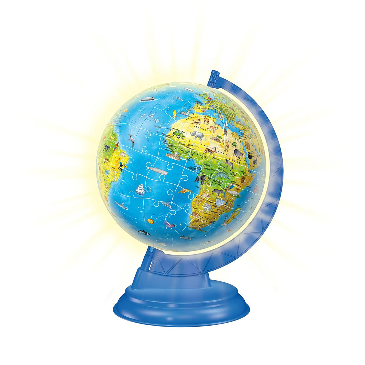 Ravensburger xxl kinder globe night edition engelstalig 3d puzzel, 180st.